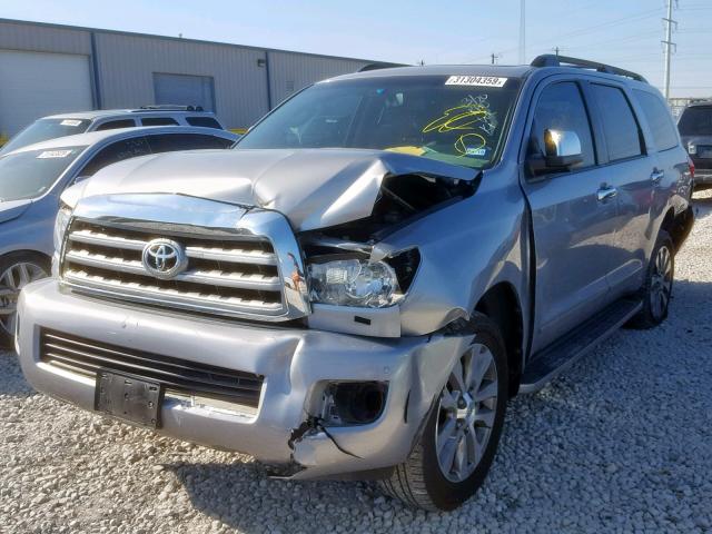 5TDKY5G1XBS035125 - 2011 TOYOTA SEQUOIA LI SILVER photo 2