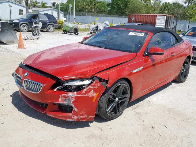 WBA6F5C57GD996538 - 2016 BMW 650 I RED photo 2