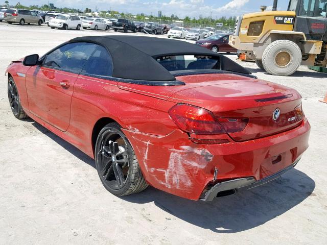 WBA6F5C57GD996538 - 2016 BMW 650 I RED photo 3