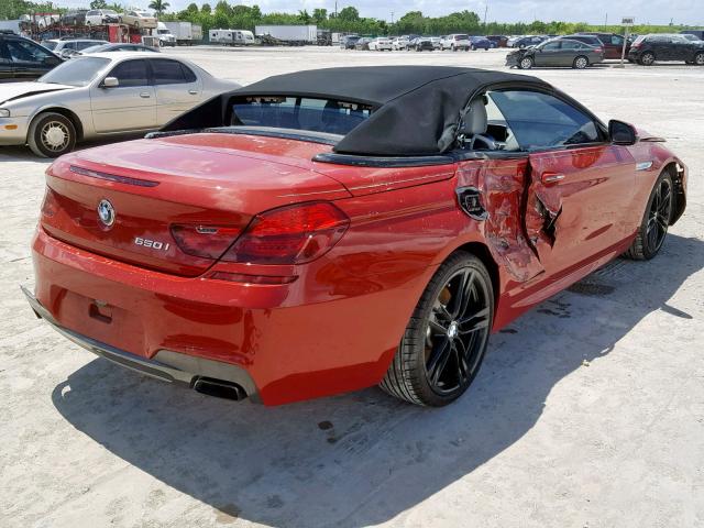 WBA6F5C57GD996538 - 2016 BMW 650 I RED photo 4