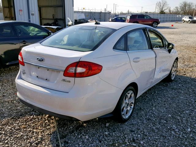 3FADP4CJ6BM144411 - 2011 FORD FIESTA SEL WHITE photo 4