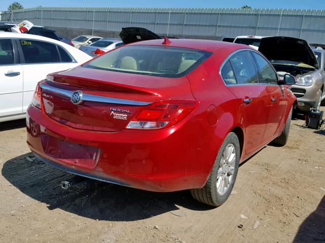 2G4GT5GR4D9134587 - 2013 BUICK REGAL PREM RED photo 4