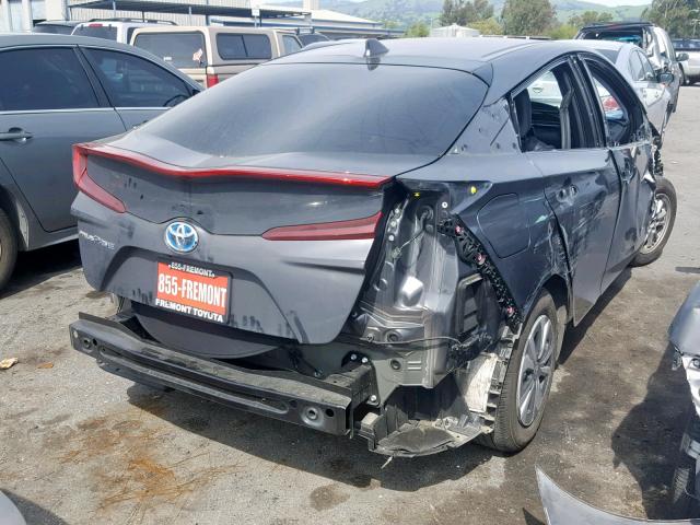 JTDKARFP9J3076203 - 2018 TOYOTA PRIUS PRIM 灰色 照片 4