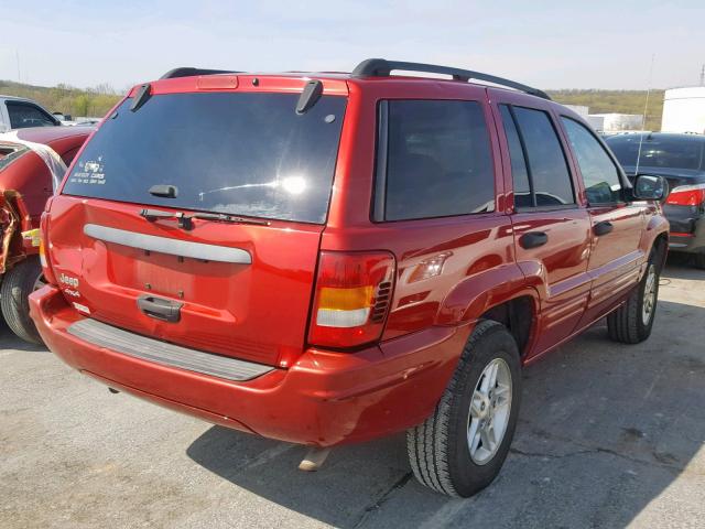 1J8GW48S64C296309 - 2004 JEEP GRAND CHER RED photo 4