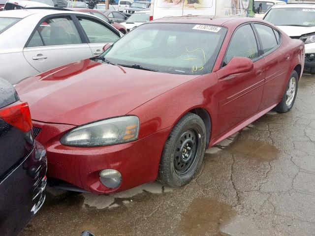 2G2WP522541207421 - 2004 PONTIAC GRAND PRIX BURGUNDY photo 2