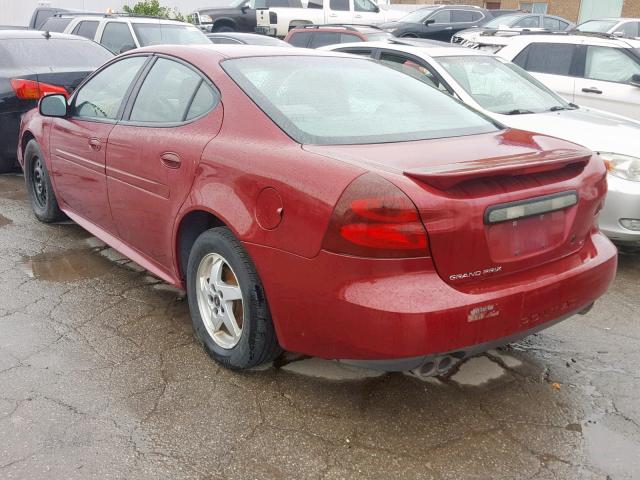 2G2WP522541207421 - 2004 PONTIAC GRAND PRIX BURGUNDY photo 3