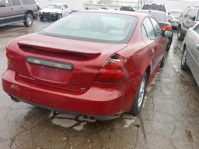 2G2WP522541207421 - 2004 PONTIAC GRAND PRIX BURGUNDY photo 4