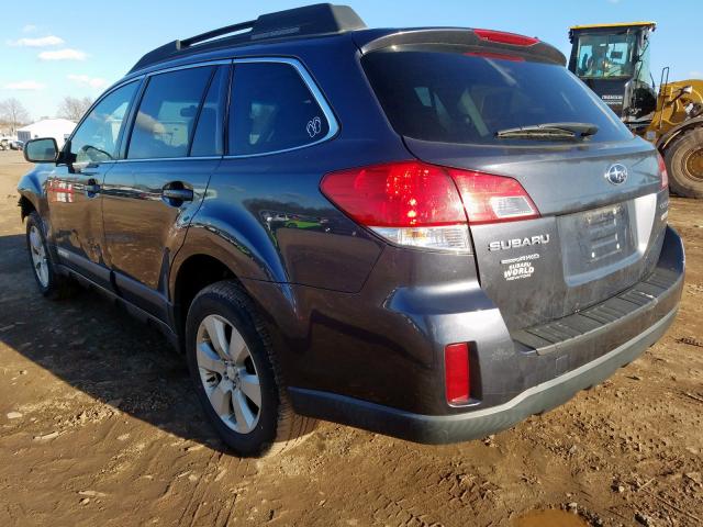 4S4BRBCC4C3267950 - 2012 SUBARU OUTBACK 2.5I PREMIUM  photo 3