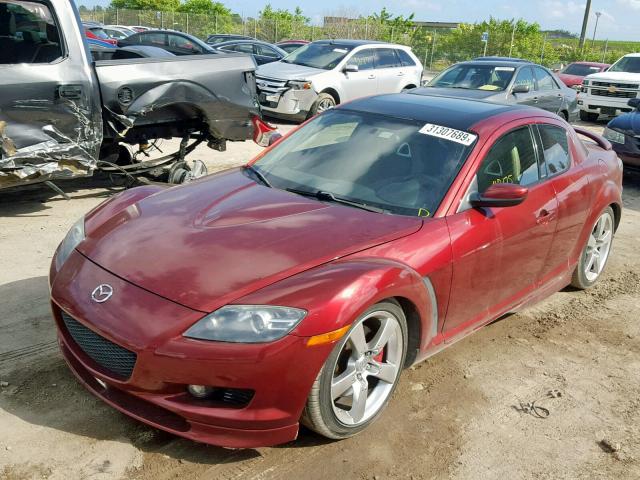 JM1FE173740114195 - 2004 MAZDA RX8 RED photo 2