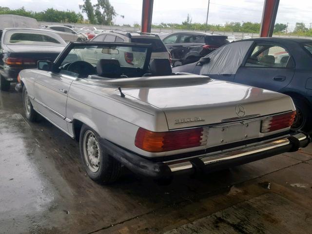 WDBBA45A0EA003432 - 1984 MERCEDES-BENZ 380 SL SILVER photo 3