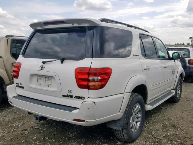 5TDBT48A03S138918 - 2003 TOYOTA SEQUOIA LI WHITE photo 4