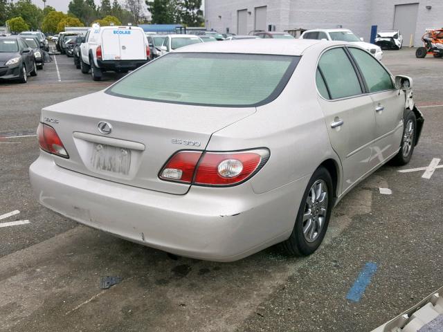 JTHBF30GX30138802 - 2003 LEXUS ES 300 SILVER photo 4