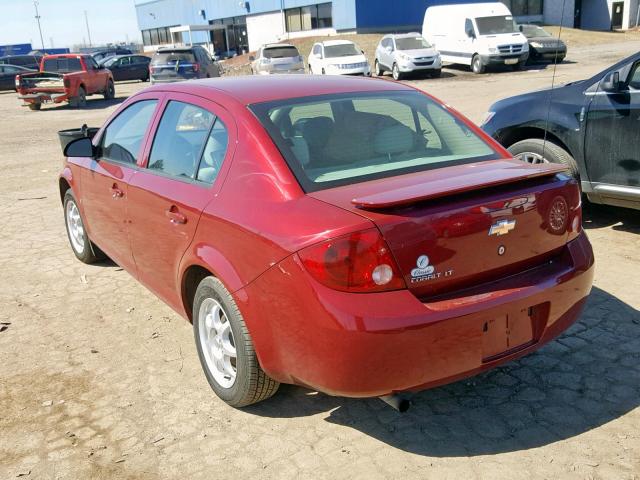 1G1AL55F977174665 - 2007 CHEVROLET COBALT LT RED photo 3