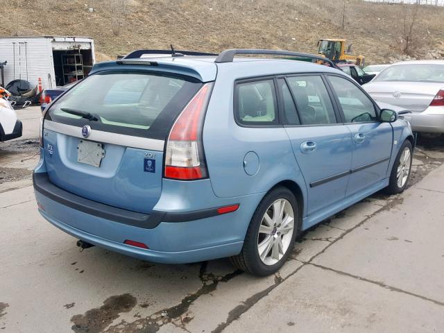 YS3FD59Y971126522 - 2007 SAAB 9-3 2.0T BLUE photo 4