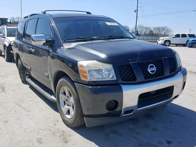 5N1AA08A76N739243 - 2006 NISSAN ARMADA SE BLACK photo 1