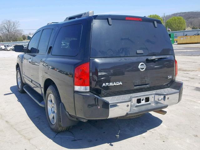 5N1AA08A76N739243 - 2006 NISSAN ARMADA SE BLACK photo 3