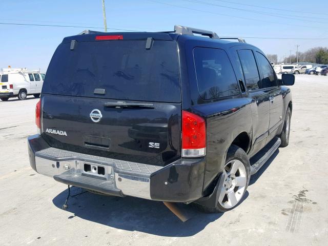 5N1AA08A76N739243 - 2006 NISSAN ARMADA SE BLACK photo 4