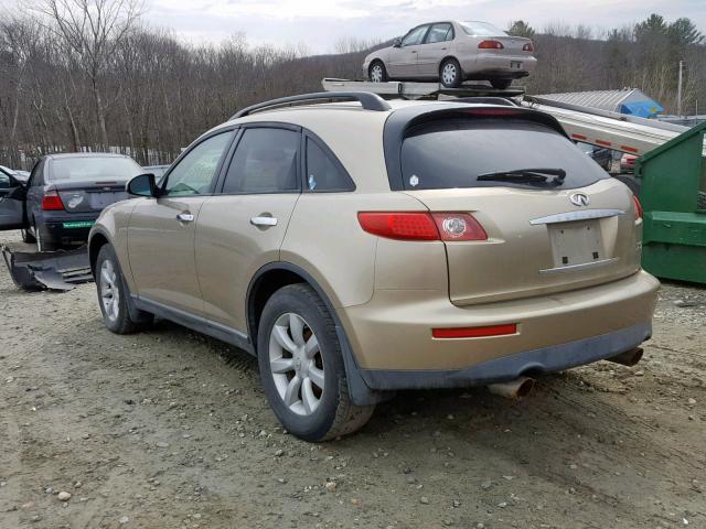 JNRAS08W04X219688 - 2004 INFINITI FX35 TAN photo 3