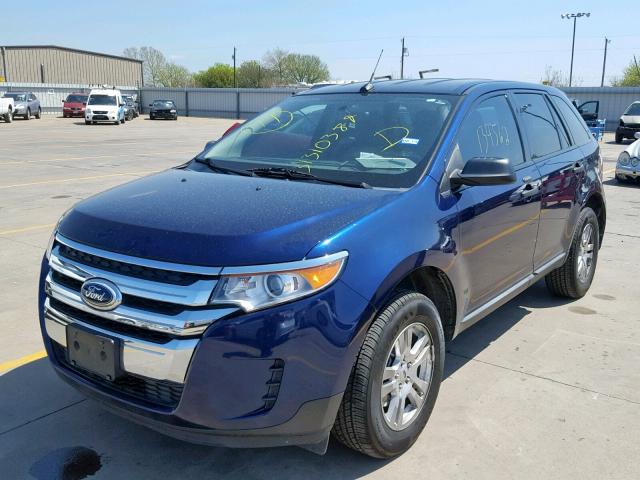 2FMDK3GC6BBB07824 - 2011 FORD EDGE SE BLUE photo 2