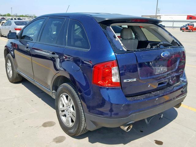 2FMDK3GC6BBB07824 - 2011 FORD EDGE SE BLUE photo 9