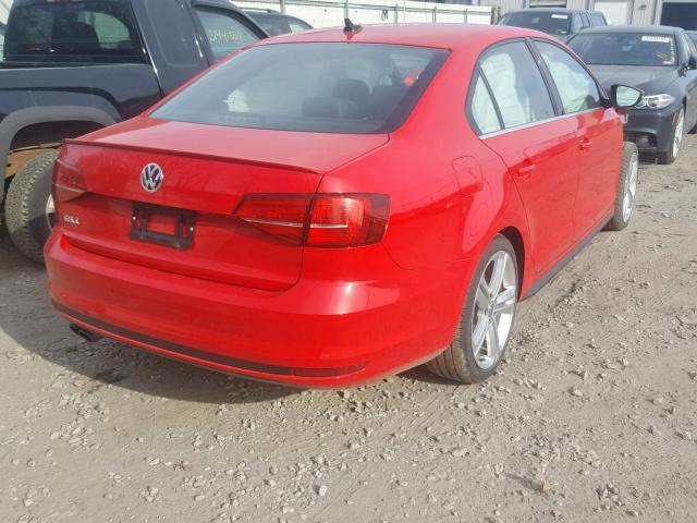 3VW4T7AJ0FM275766 - 2015 VOLKSWAGEN JETTA GLI RED photo 4