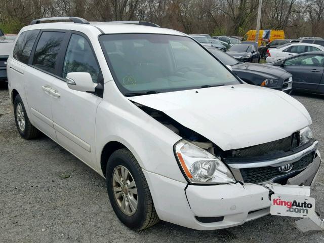 KNDMG4C79B6393820 - 2011 KIA SEDONA LX WHITE photo 1