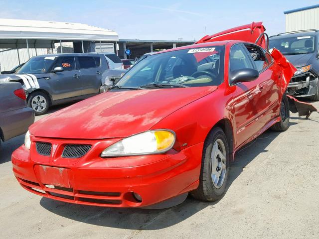 1G2NF52EX4M661001 - 2004 PONTIAC GRAND AM S RED photo 2