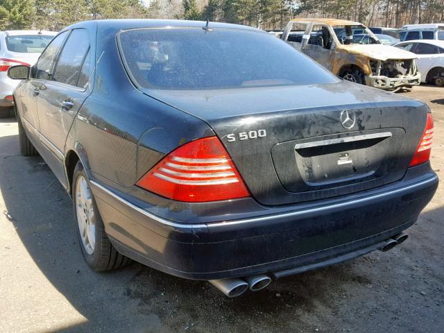 WDBNG75J83A346760 - 2003 MERCEDES-BENZ S 500 BLACK photo 3