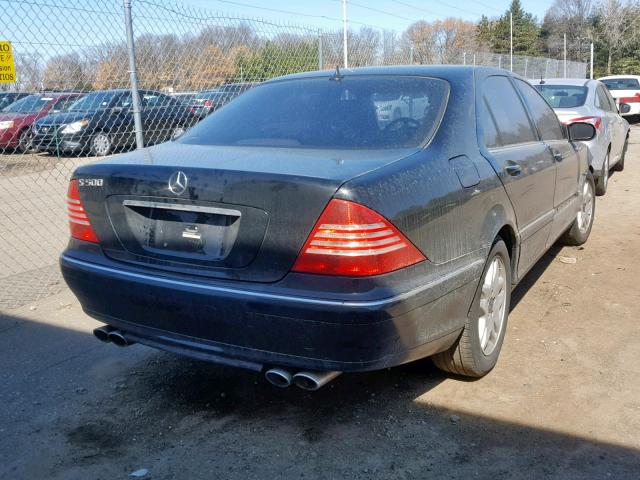 WDBNG75J83A346760 - 2003 MERCEDES-BENZ S 500 BLACK photo 4