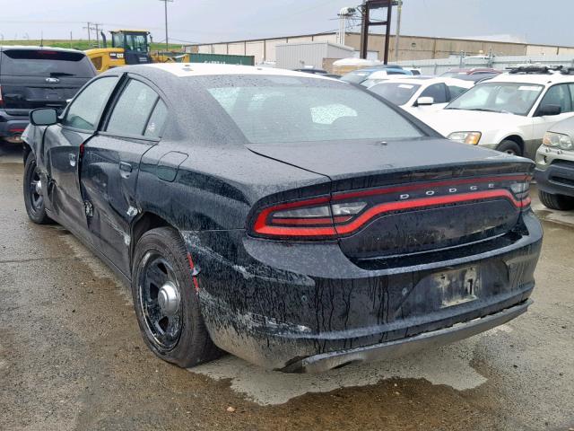 2C3CDXAG3GH285714 - 2016 DODGE CHARGER PO BLACK photo 3