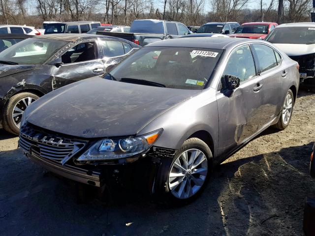 JTHBW1GG7D2026961 - 2013 LEXUS ES 300H GRAY photo 2