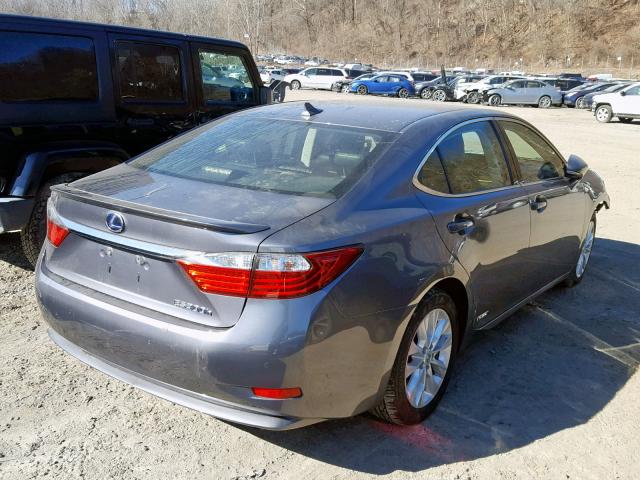 JTHBW1GG7D2026961 - 2013 LEXUS ES 300H GRAY photo 4