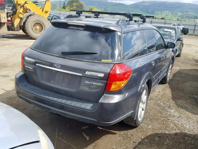 4S4BP62C477317713 - 2007 SUBARU OUTBACK OU CHARCOAL photo 4