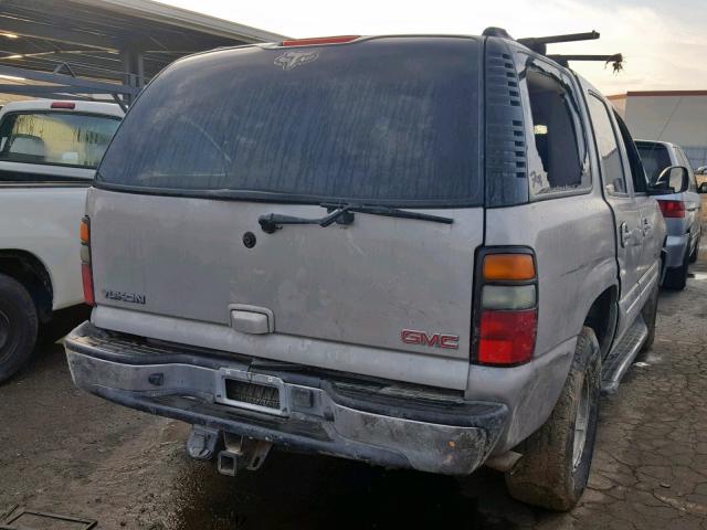 1GKEK13V44J148573 - 2004 GMC YUKON GRAY photo 4