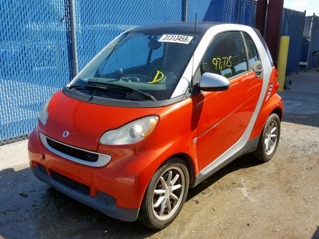 WMEEJ31XX8K172392 - 2008 SMART FORTWO PUR ORANGE photo 2