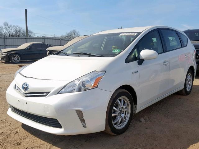 JTDZN3EU7C3115347 - 2012 TOYOTA PRIUS V WHITE photo 2