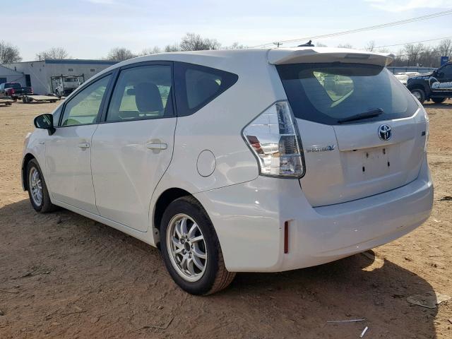 JTDZN3EU7C3115347 - 2012 TOYOTA PRIUS V WHITE photo 3