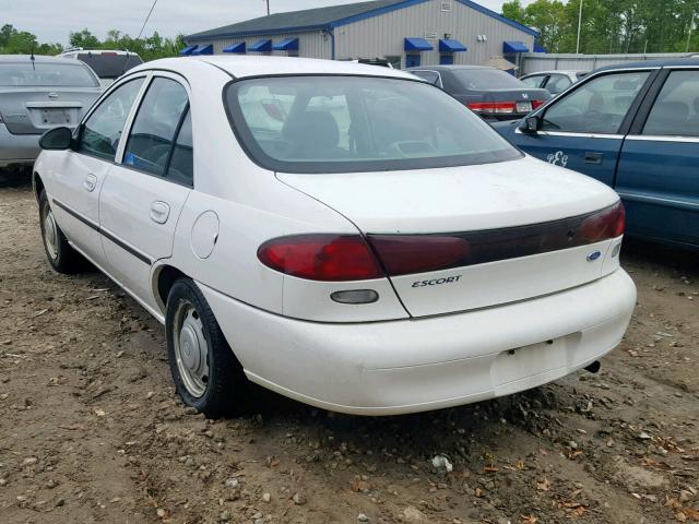 1FALP10P3VW138380 - 1997 FORD ESCORT WHITE photo 3