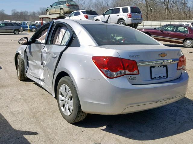 1G1PA5SG8D7115177 - 2013 CHEVROLET CRUZE LS SILVER photo 3