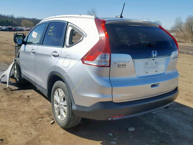 2HKRM4H73EH712792 - 2014 HONDA CR-V EXL SILVER photo 3