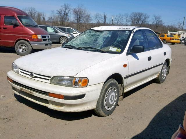 JF1GC2447PK527326 - 1993 SUBARU IMPREZA L WHITE photo 2