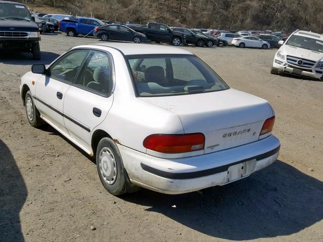 JF1GC2447PK527326 - 1993 SUBARU IMPREZA L WHITE photo 3