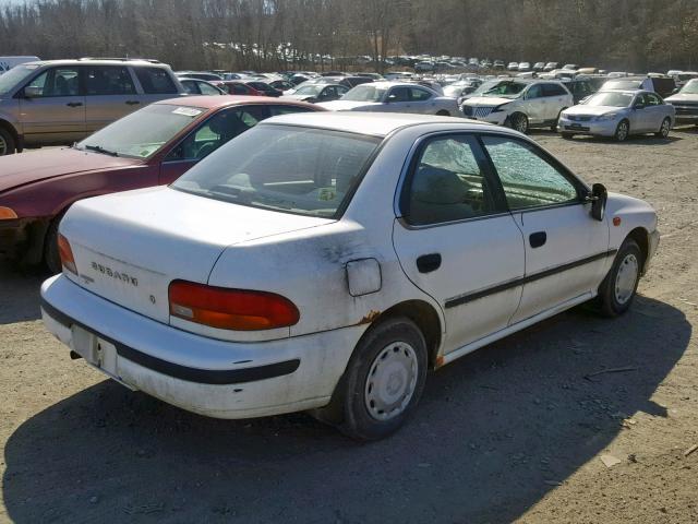 JF1GC2447PK527326 - 1993 SUBARU IMPREZA L WHITE photo 4