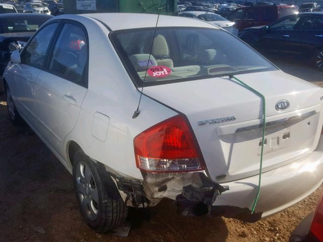 KNAFE221495654610 - 2009 KIA SPECTRA EX WHITE photo 3