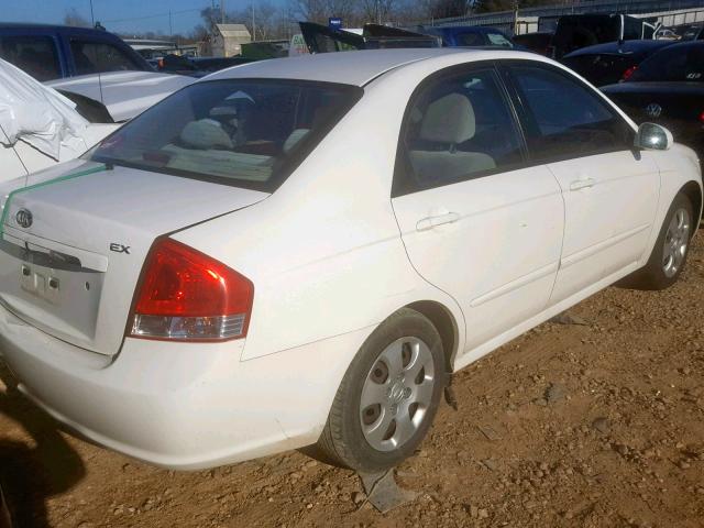 KNAFE221495654610 - 2009 KIA SPECTRA EX WHITE photo 4