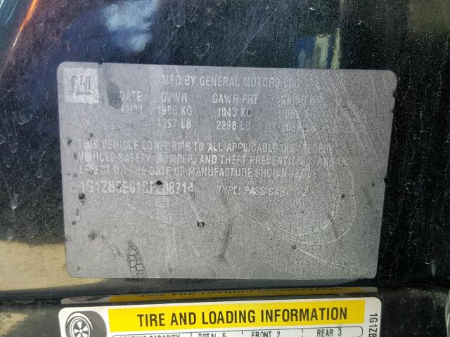 1G1ZB5E01CF208714 - 2012 CHEVROLET MALIBU LS 黑色 照片 10