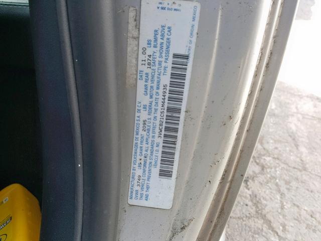 3VWCB21C51M444935 - 2001 VOLKSWAGEN NEW BEETLE Gümüş foto 10