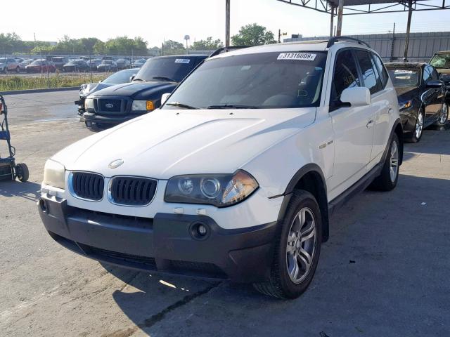 WBXPA93414WC32100 - 2004 BMW X3 3.0I WHITE photo 2