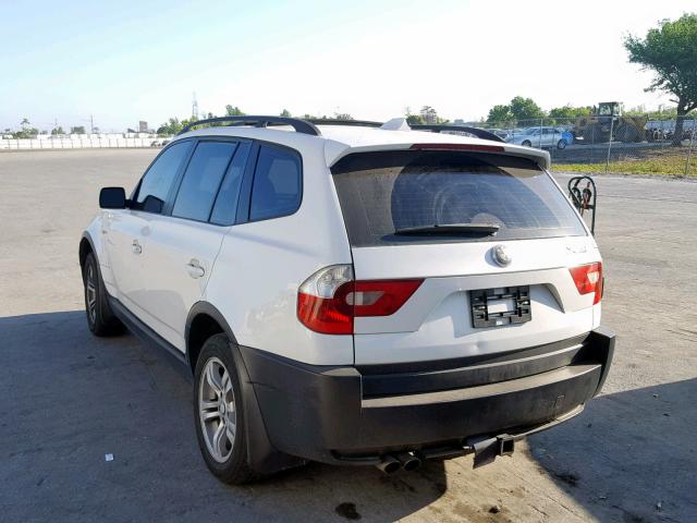 WBXPA93414WC32100 - 2004 BMW X3 3.0I WHITE photo 3