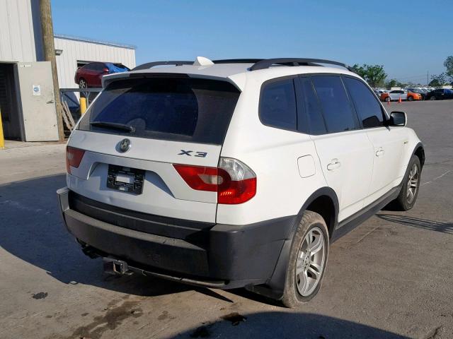 WBXPA93414WC32100 - 2004 BMW X3 3.0I WHITE photo 4